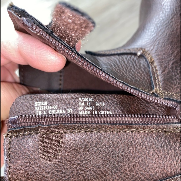 NWOT GAP Chelsea Brown Zip Boots | Cowboy Boots 8T - Picture 4 of 12
